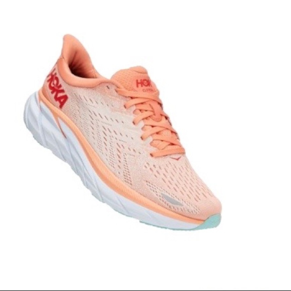 Hoka One One Cantaloupe/ Silver Peony Clifton 8 Sneakers Sz. 10.5B​​​​​​​​​​​​